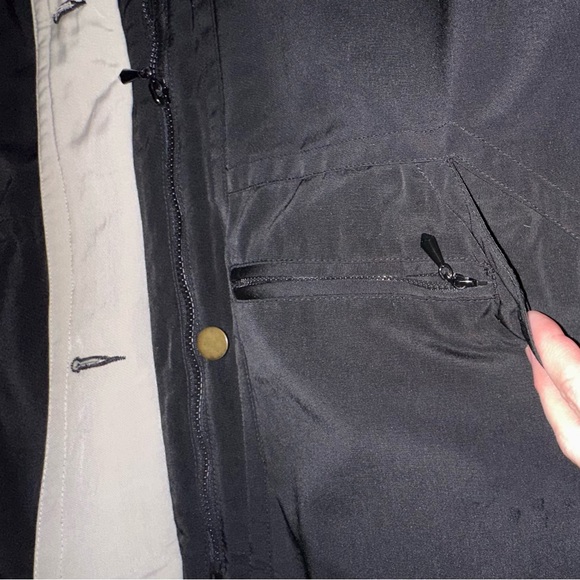 Black Raincoat/Windbreaker with Hood - Picture 10 of 13